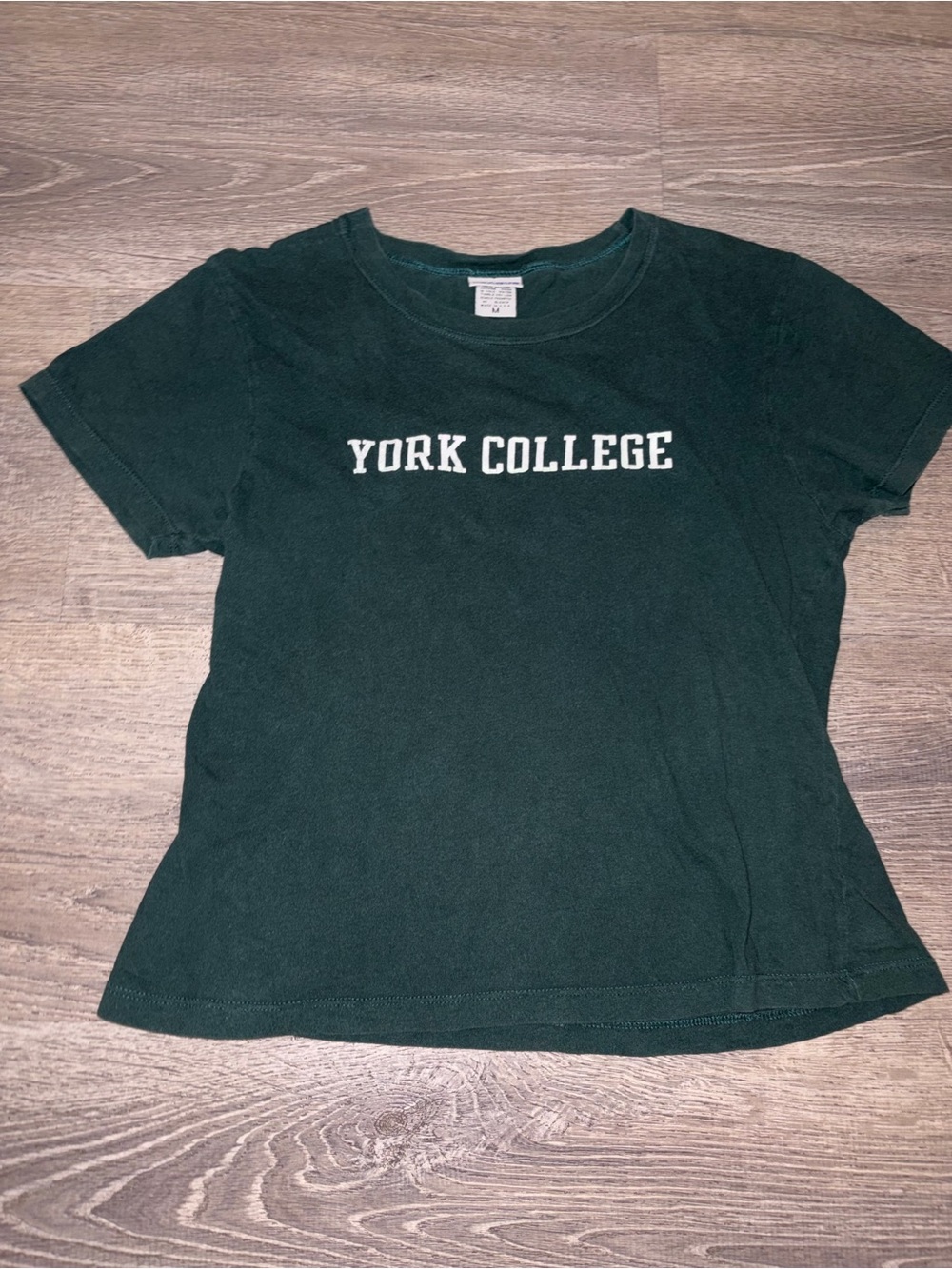 York College Forest Green Crewneck Women’s Baby Tee